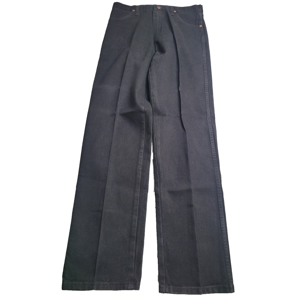 Wrangler 13MWZWK Men's Black Denim Jeans 32x34 100% Cotton Western Cowboy - Picture 1 of 7